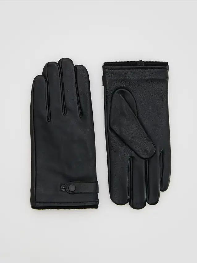 Guanti in pelle - nero
