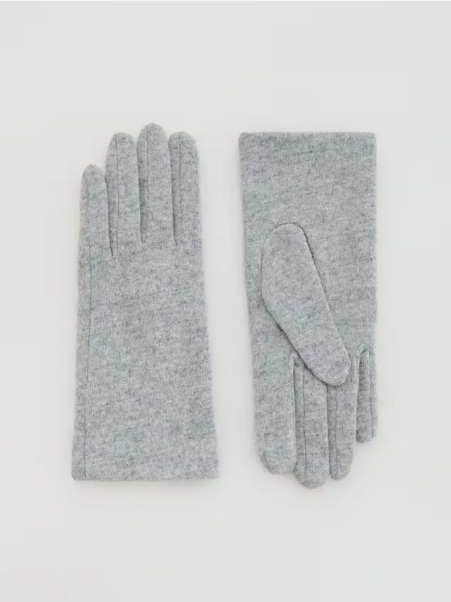 Guanti misto lana - grigio scuro