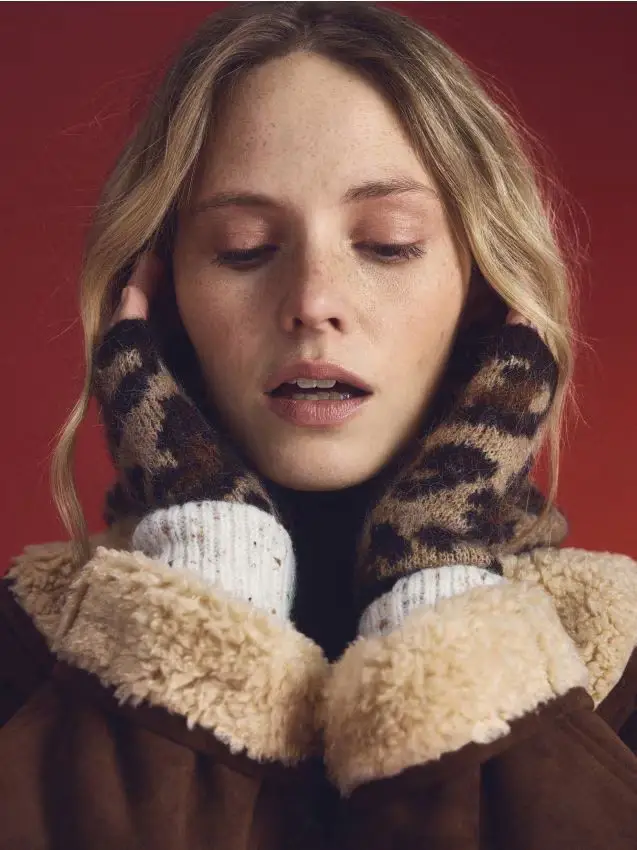 Guanti senza dita in lana - multicolore