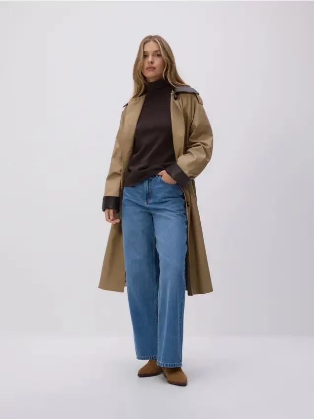 Jeans a gamba ampia - blu