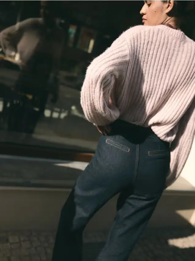 Jeans a gamba ampia - blu scuro