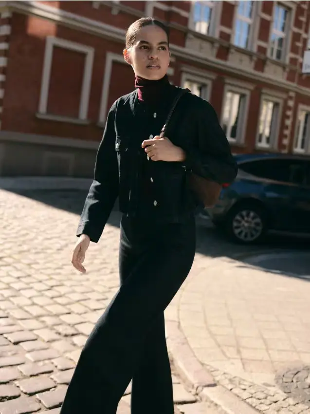 Jeans a gamba ampia - grigio