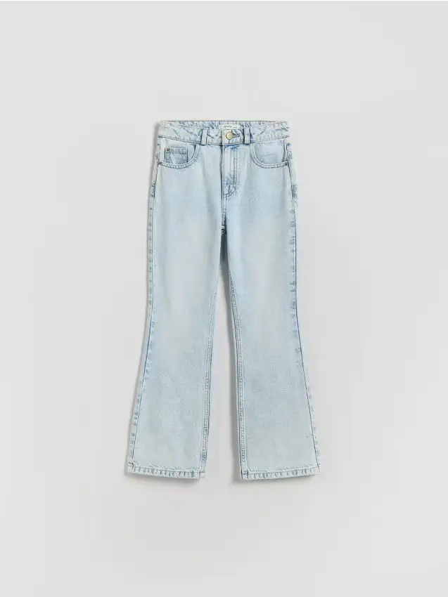Jeans a gamba larga - blu