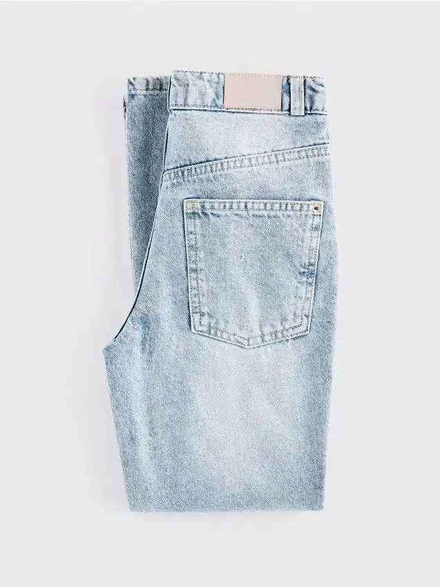 Jeans a gamba larga - blu