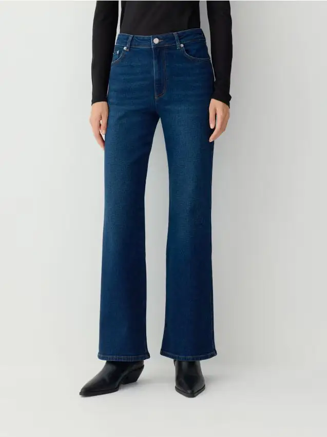 Jeans a gamba larga - blu scuro