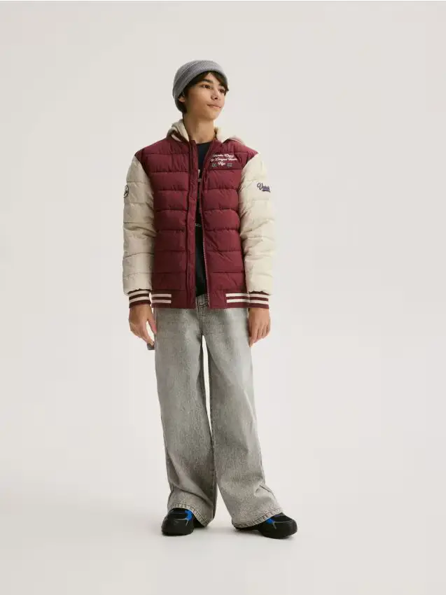 Jeans baggy con portachiavi - grigio chiaro