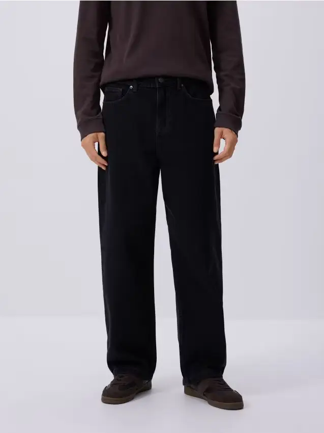 Jeans baggy tapered - nero