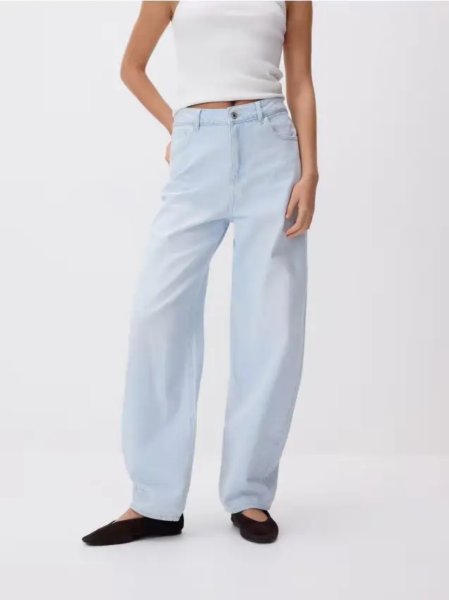 Jeans barrel leg - blu
