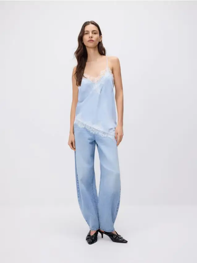 Jeans barrel leg - blu