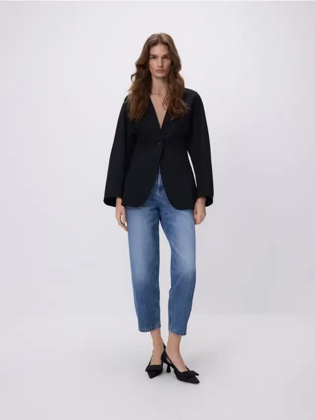 Jeans barrel leg - blu