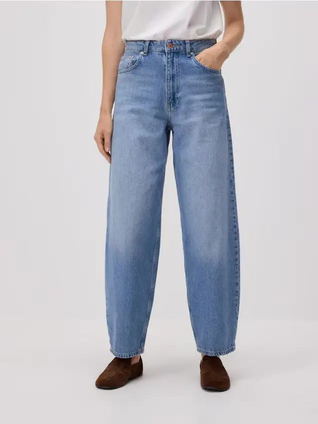 Jeans barrel leg - blu