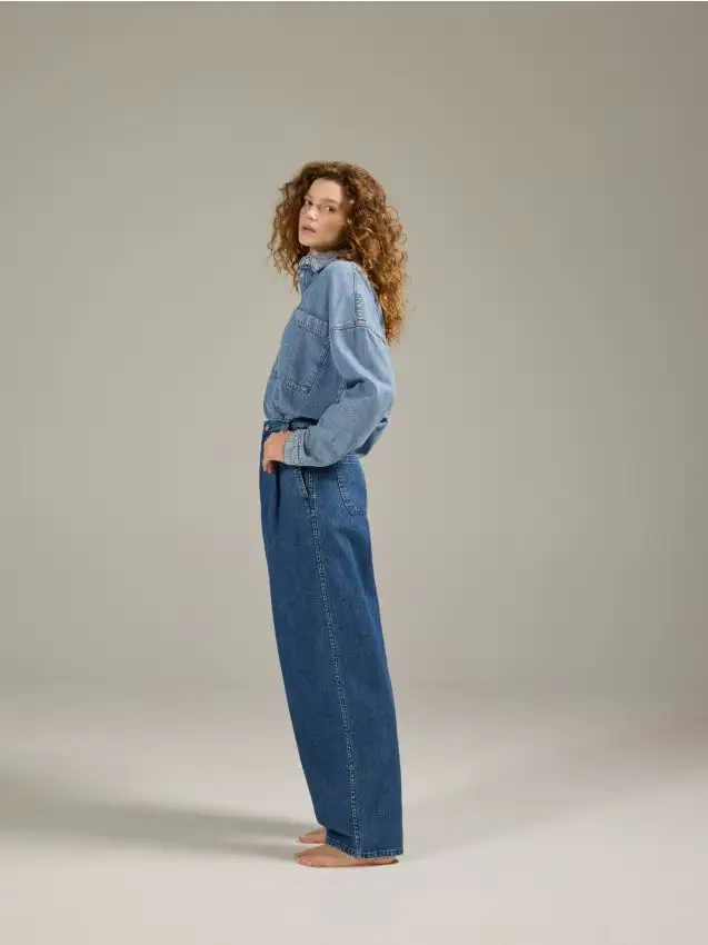 Jeans barrel leg - blu