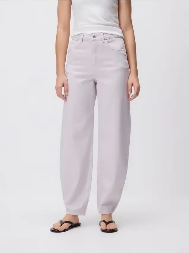 Jeans barrel leg - rosa