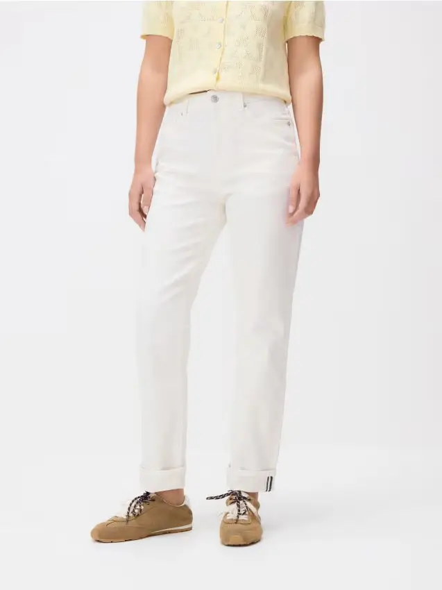 Jeans Boyfriend - bianco