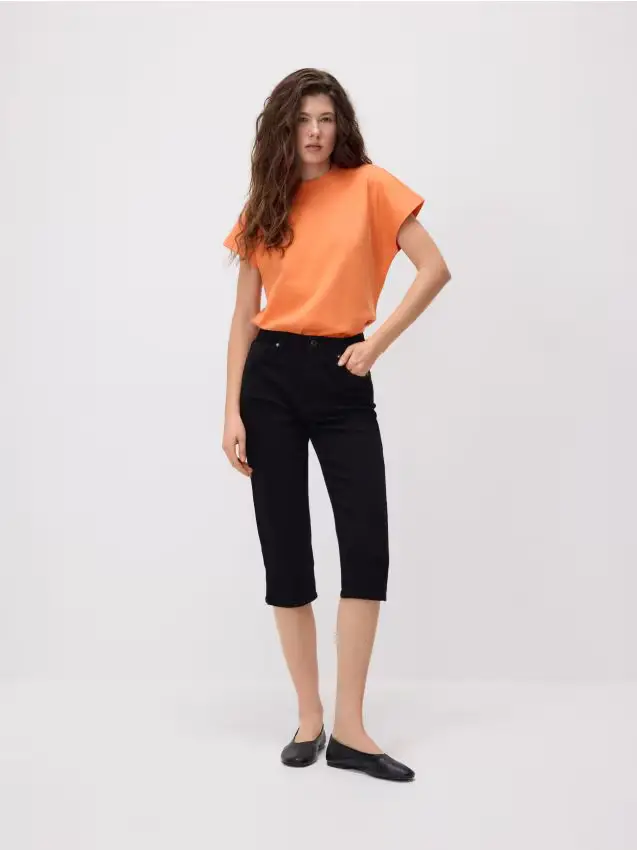 Jeans capri - nero
