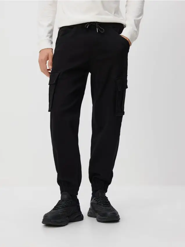 Jeans cargo jogger - nero