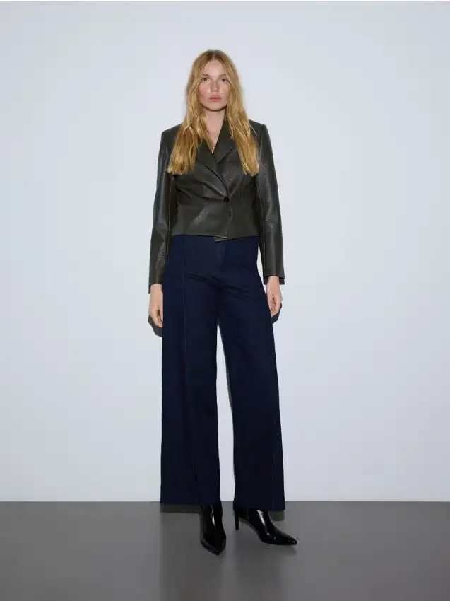 Jeans con cintura - blu scuro