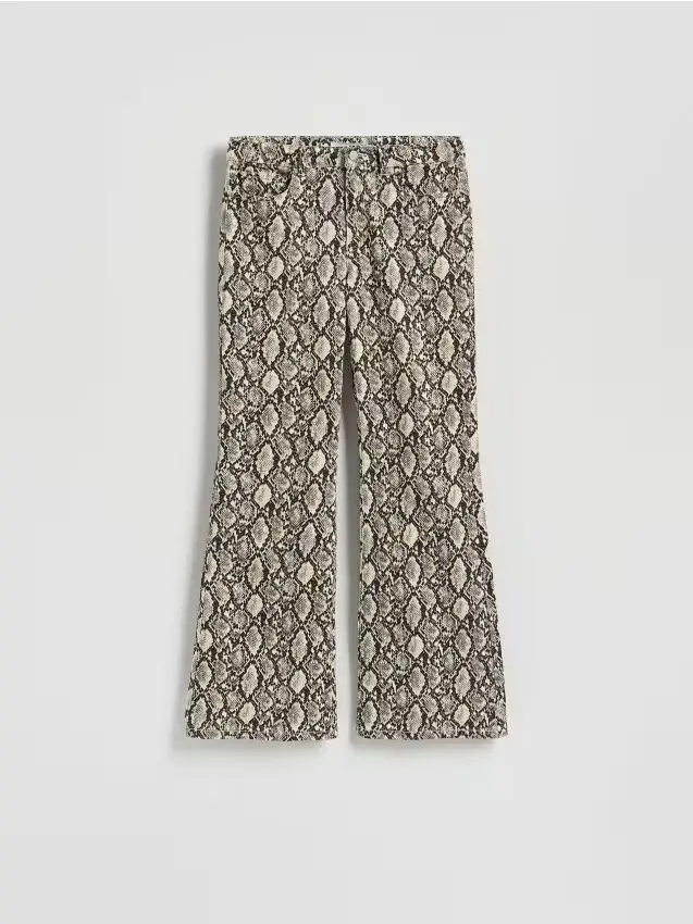 Jeans con stampa animalier - multicolore