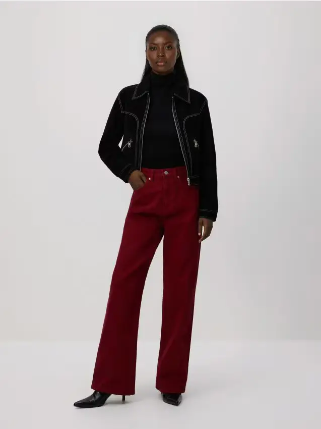 Jeans dritti - rosso