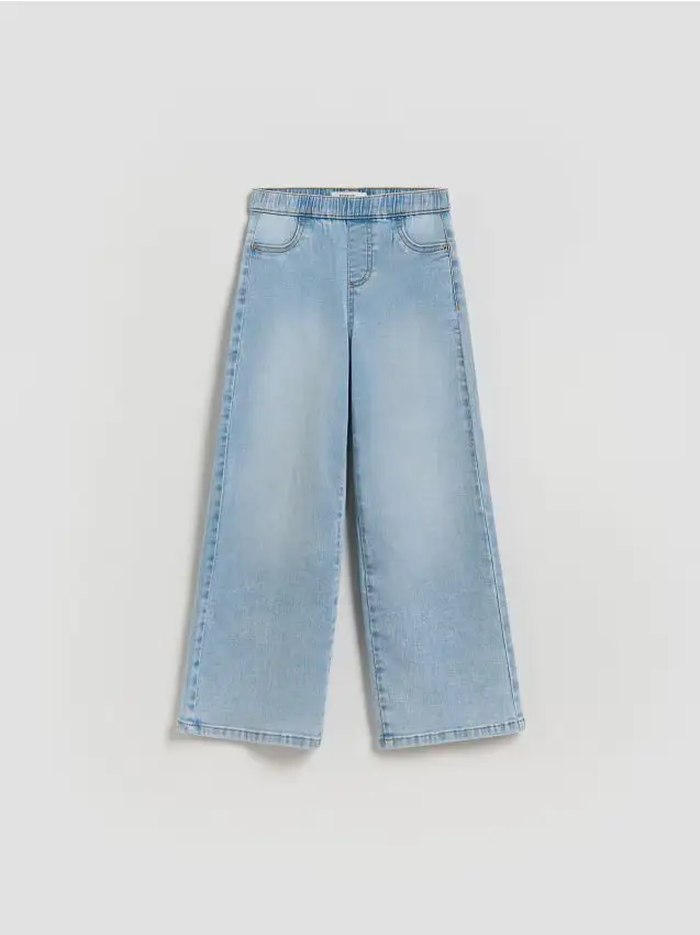 Jeans elasticizzati wide leg - blu