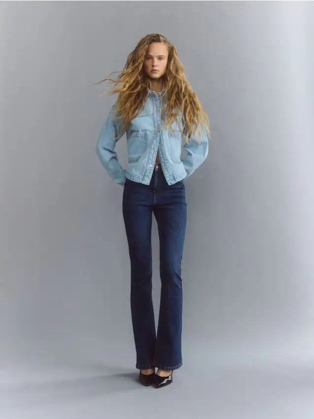 Jeans flare - blu scuro