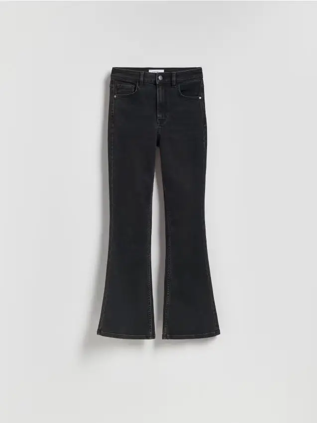 Jeans flare con gamba più corta - nero