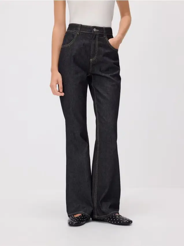 Jeans flare - grigio