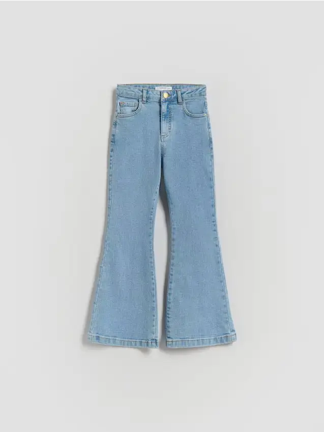 Jeans high waist flare - blu