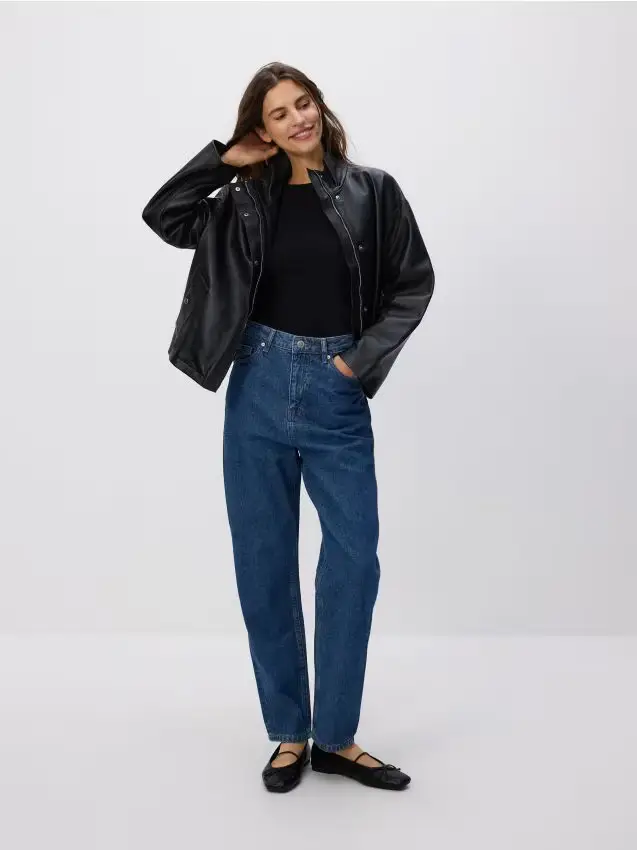 Jeans mom fit - blu