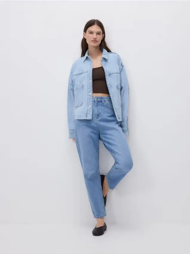 Jeans mom fit - blu