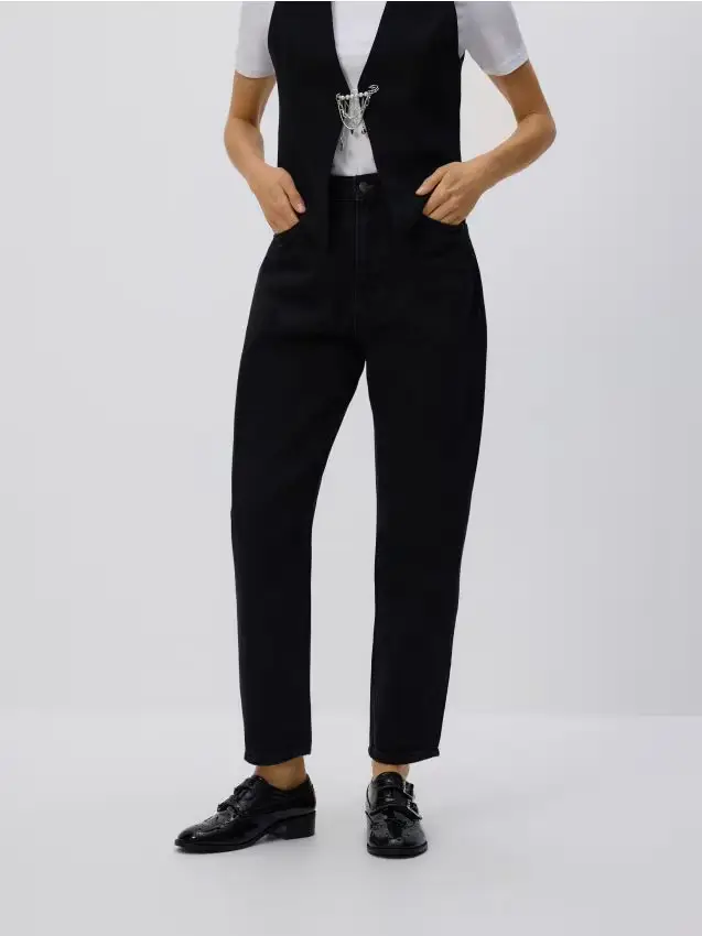 Jeans mom fit - nero