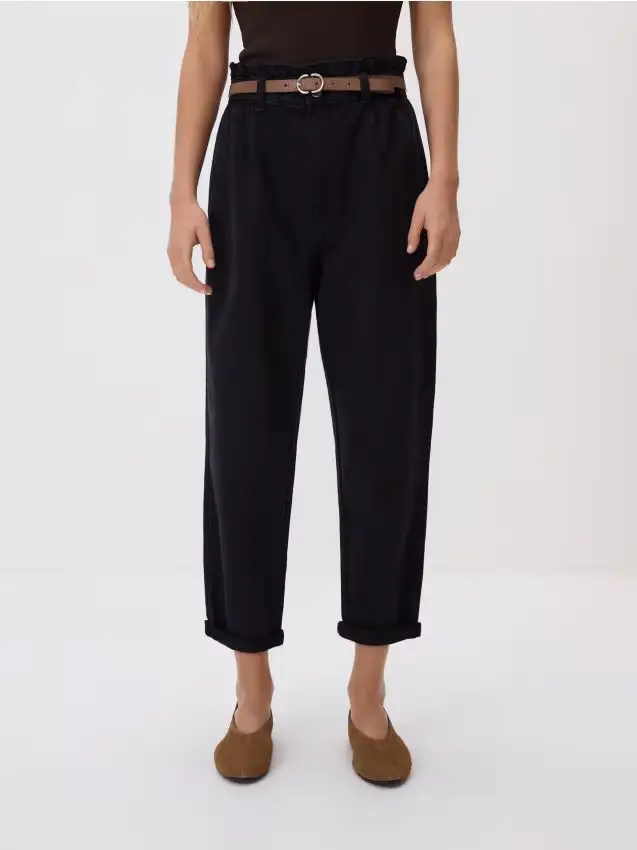 Jeans paperbag - nero