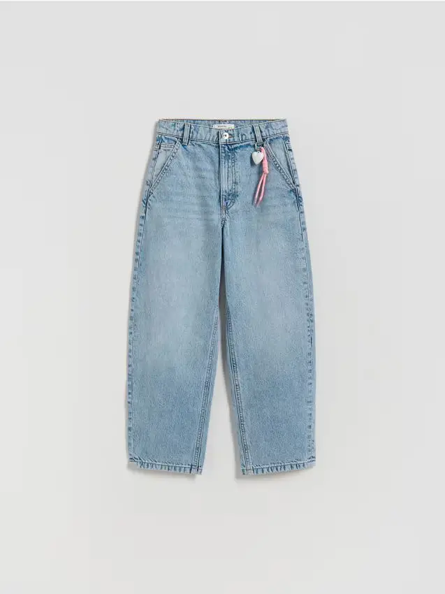 Jeans skater con portachiavi - blu