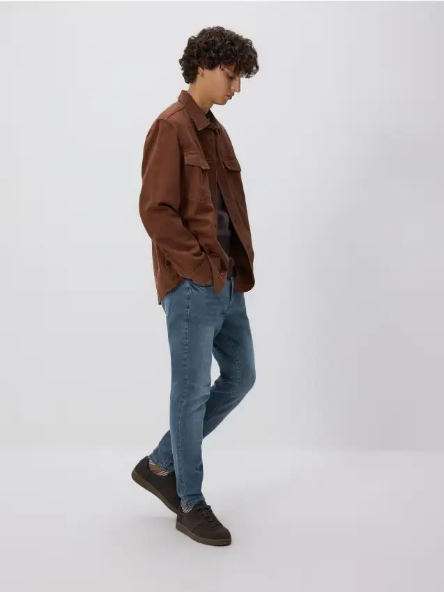 Jeans skinny con effetto slavato - indigo jeans