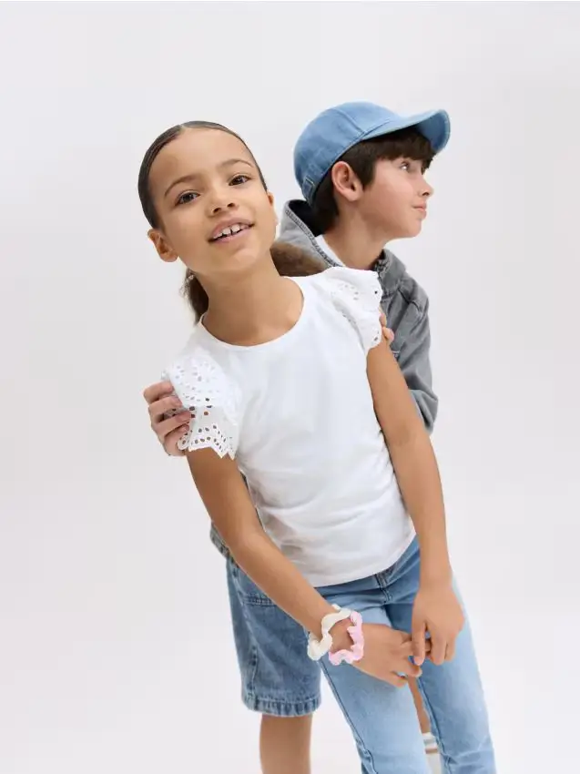 Jeans slim a vita super alta - blu