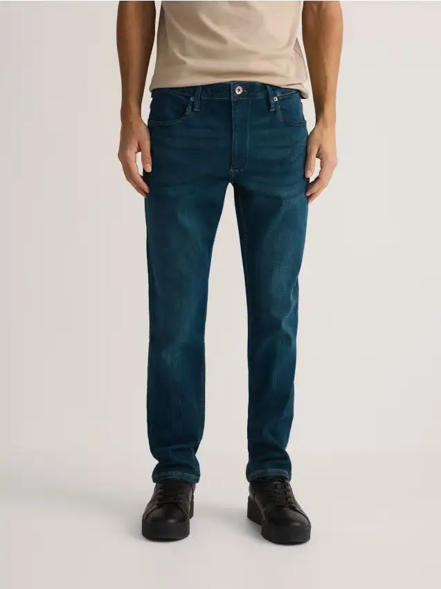 Jeans slim con effetto slavato - indigo jeans