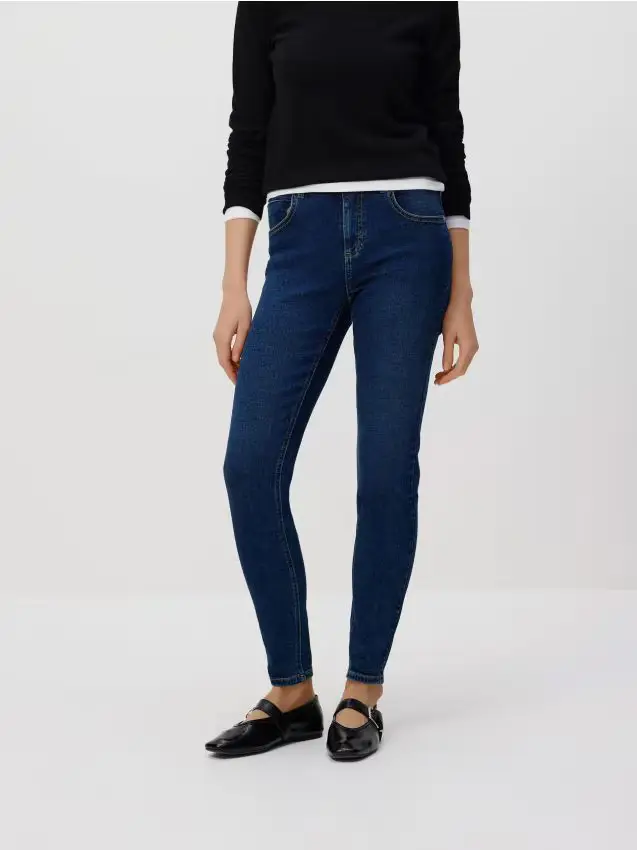 Jeans slim mid rise - blu scuro