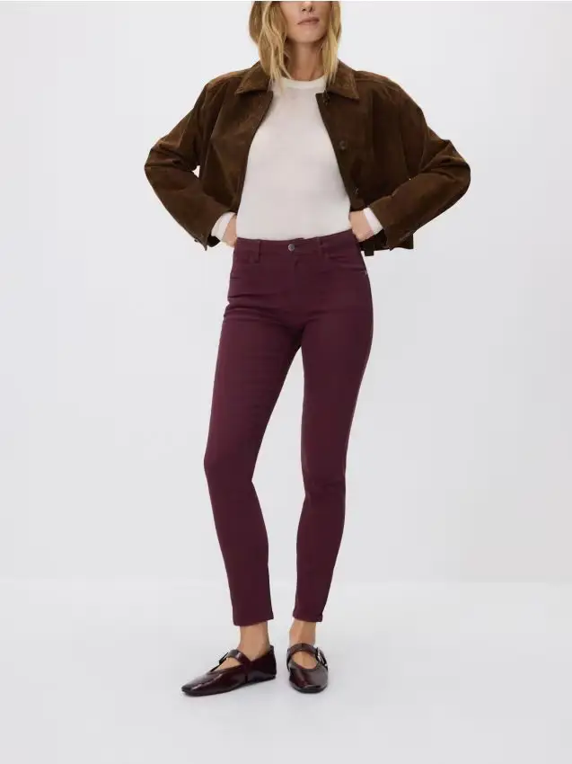 Jeans slim mid rise - marrone