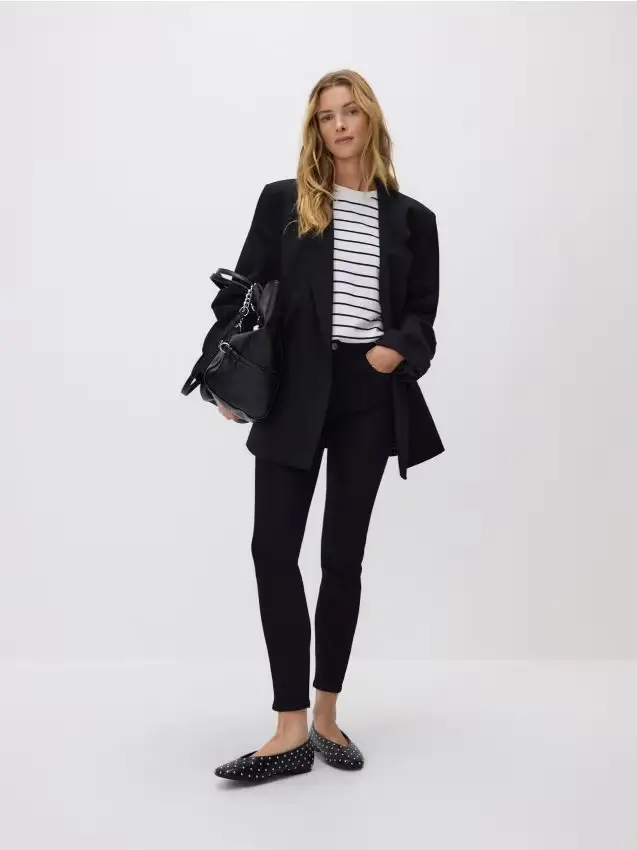 Jeans slim mid rise - nero