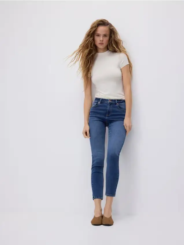 Jeans slim push up - blu