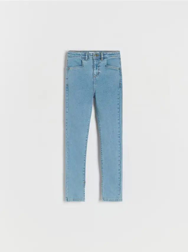 Jeans slim vita alta - blu
