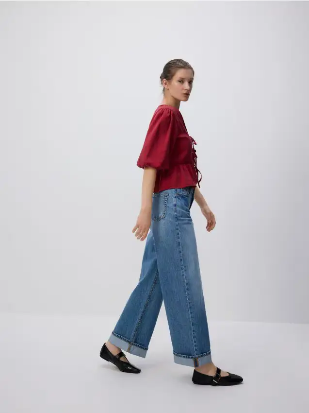 Jeans wide leg - blu