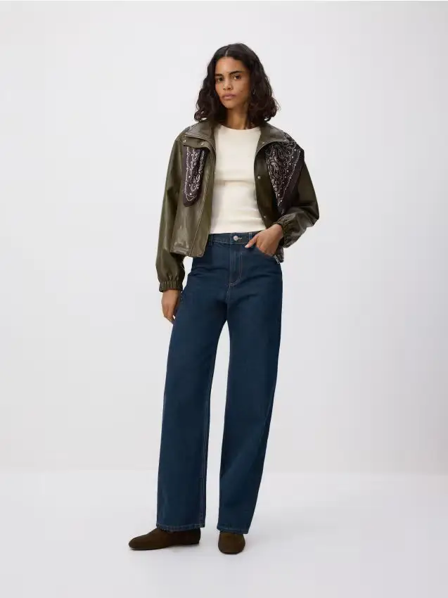 Jeans wide leg - blu scuro