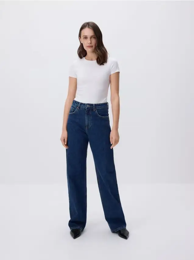Jeans wide leg - blu scuro