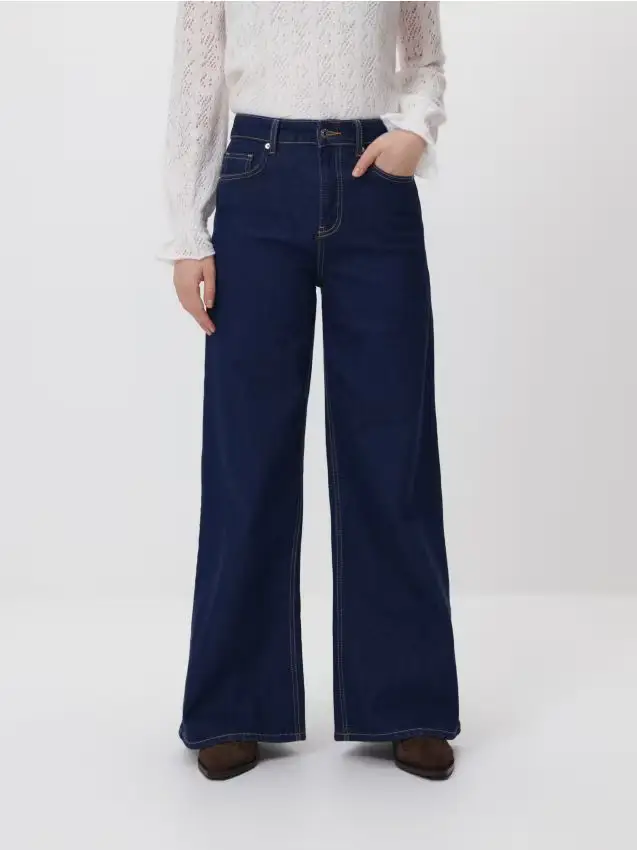 Jeans wide leg - blu scuro