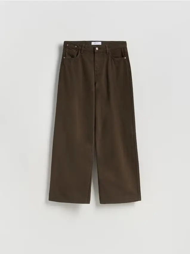 Jeans wide leg - marrone