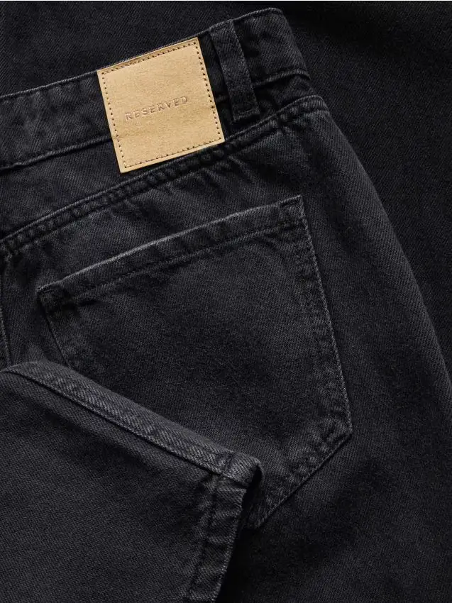 Jeans wide leg - nero