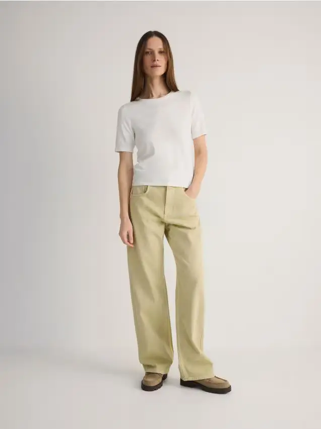 Jeans wide leg - verde