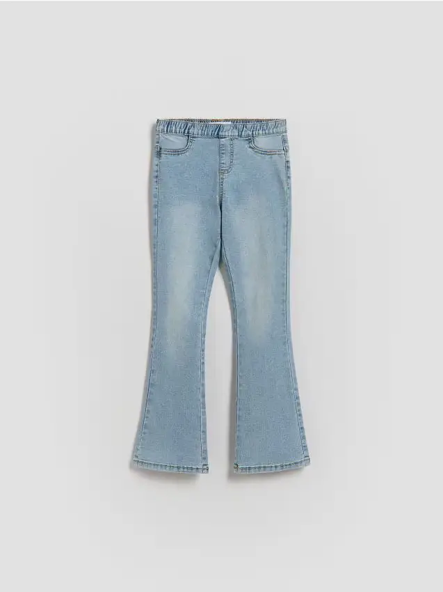 Jeggings flare svasati - blu