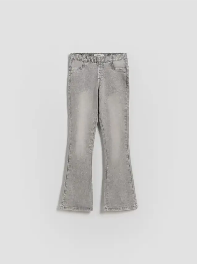 Jeggings flare svasati - grigio chiaro
